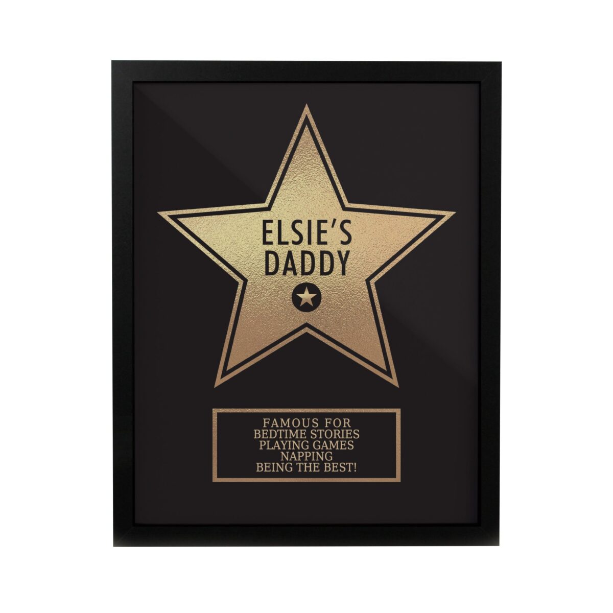 Personalised star award framed prints