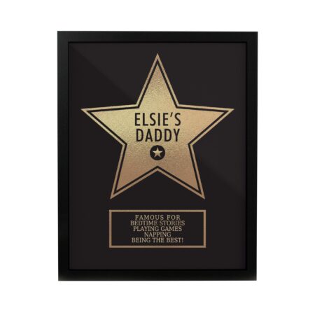 Personalised star award framed prints