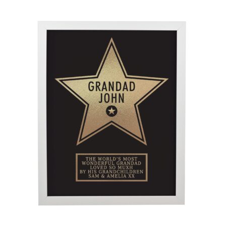 Personalised star award framed prints