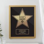 Personalised Star Award Framed Prints: 1 - Oak - Framed Prints By Gift Moments