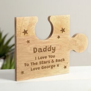 Personalised Star Design Jigsaw Piece: 3 - Coasters By Gift Moments