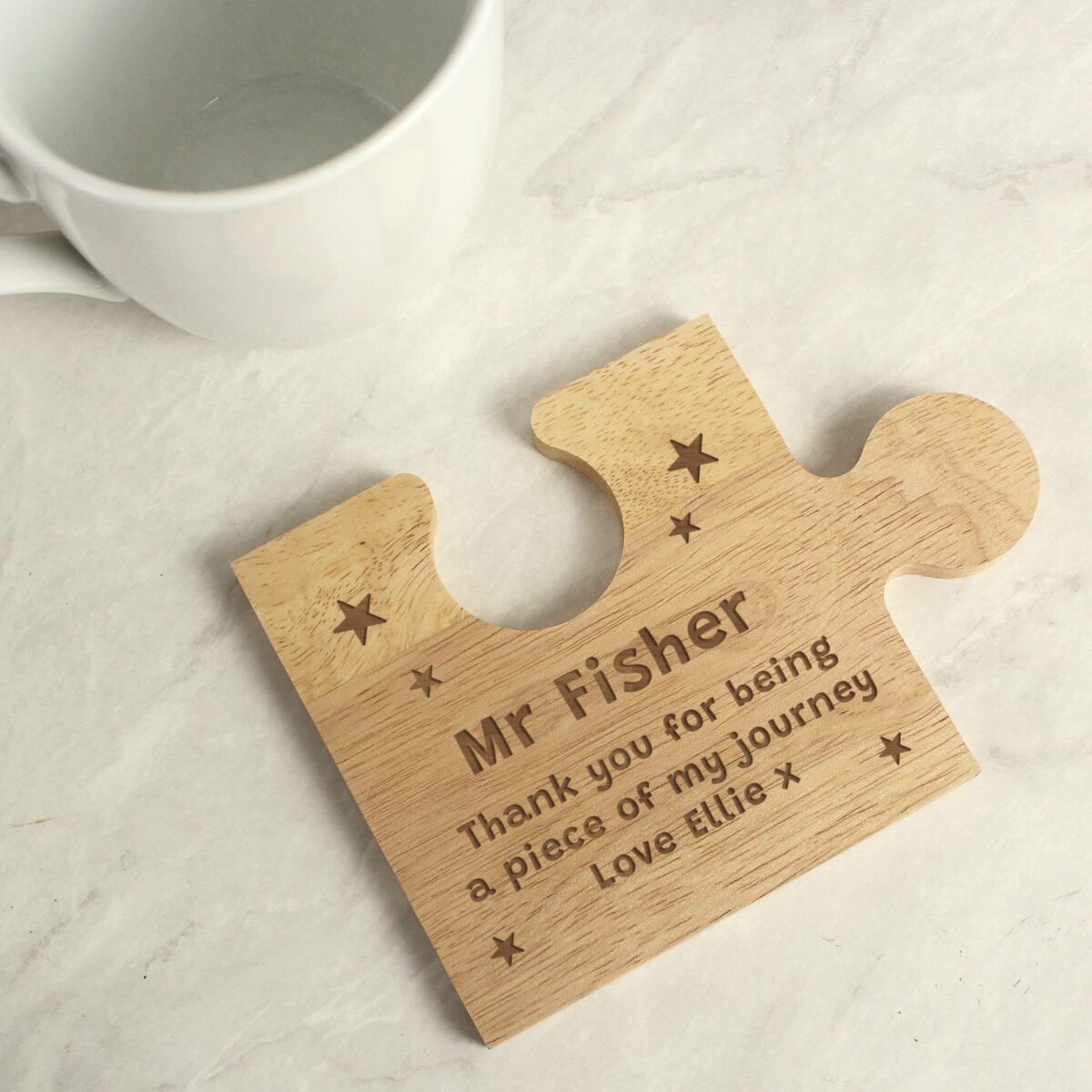 Personalised Star Design Jigsaw Piece: 4 - Coasters By Gift Moments