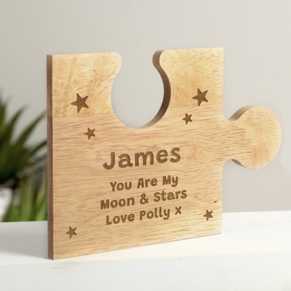 Personalised Star Design Jigsaw Piece: 2 - Coasters By Gift Moments