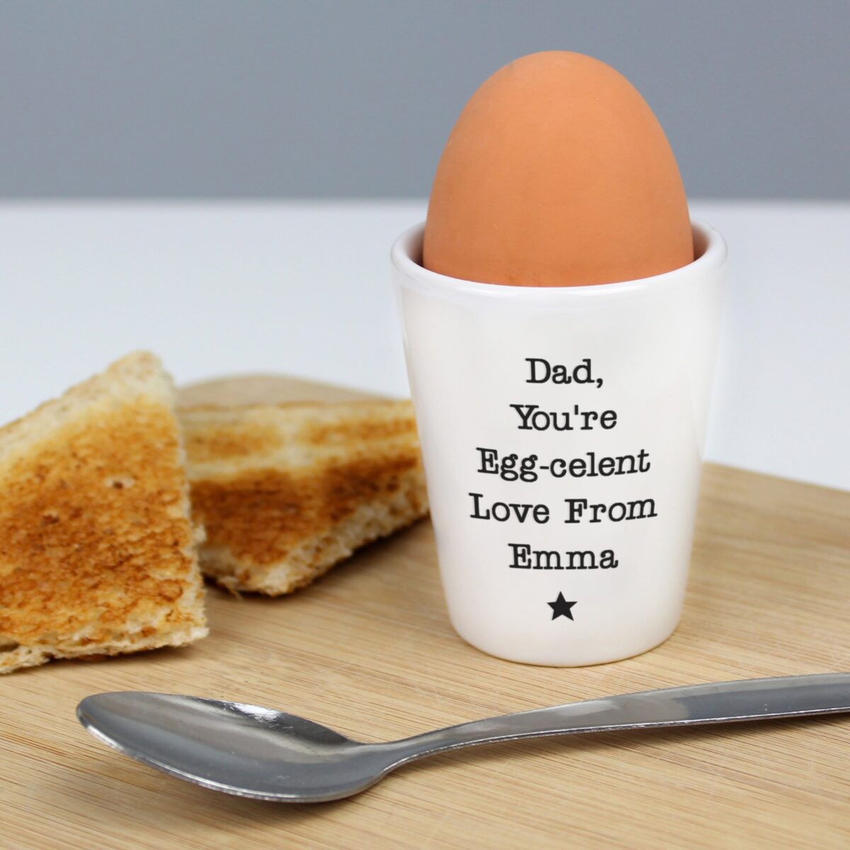 Personalised Star Free Text Egg Cup: 2 - Egg Cups By Gift Moments