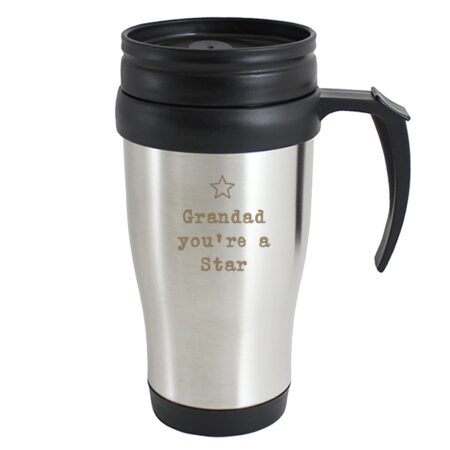 Personalised Star Metal Travel Mug: 4 - Travel Mugs By Gift Moments