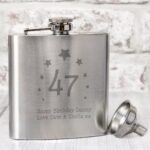 Personalised Stars Age Hip Flask: 1 - Hip Flasks By Gift Moments