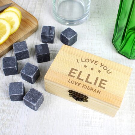 Personalised Stars Free Text Cooling Stones: 1 - Barware By Gift Moments