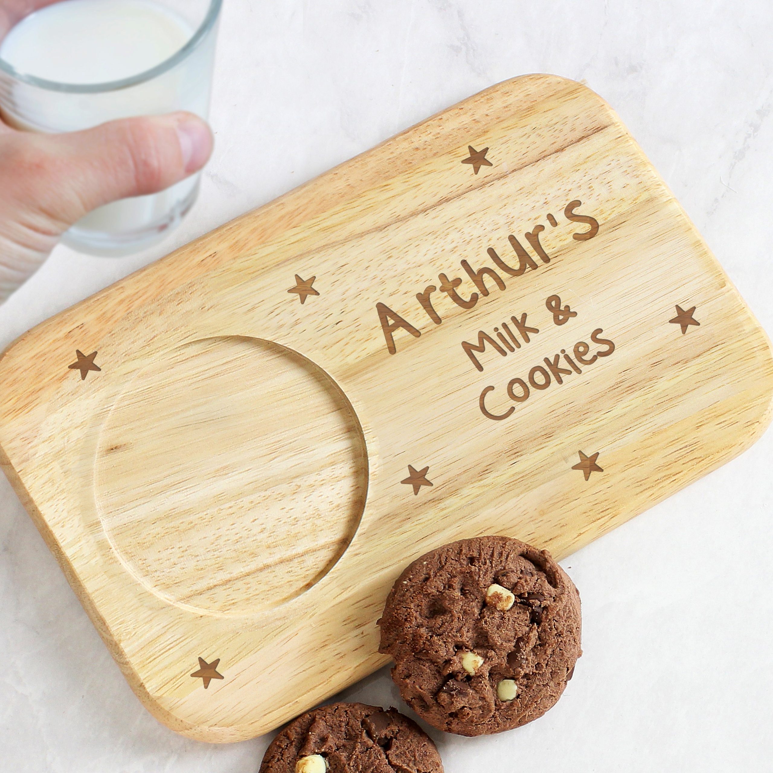 Personalised Stars Wooden Coaster Tray: 1 - Coasters By Gift Moments