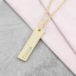 Personalised Gold Bar Necklace: 1 - Necklaces By Gift Moments