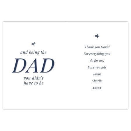 Personalised Stepdad Card: 3 - Greeting Cards By Gift Moments