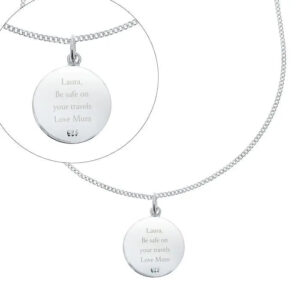 Personalised Sterling Silver & 9ct Gold St. Christopher Necklace: 4 - Necklaces By Gift Moments