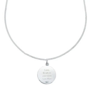 Personalised Sterling Silver & 9ct Gold St. Christopher Necklace: 5 - Necklaces By Gift Moments