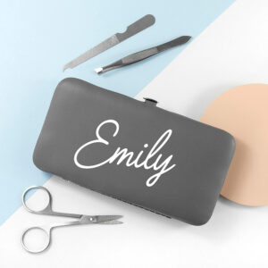 Personalised Stylish Manicure Sets: 2 - Grey - Accessories By Gift Moments