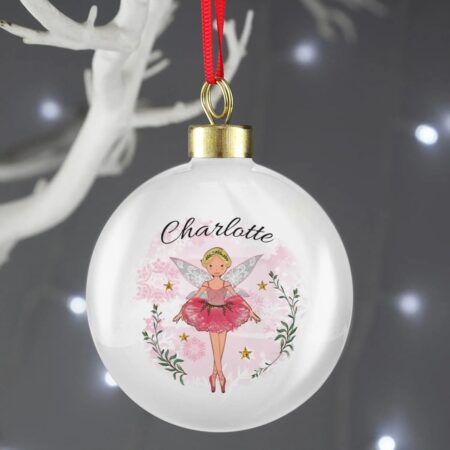 Personalised Sugar Plum Fairy Bauble: 2 - Christmas Baubles By Gift Moments