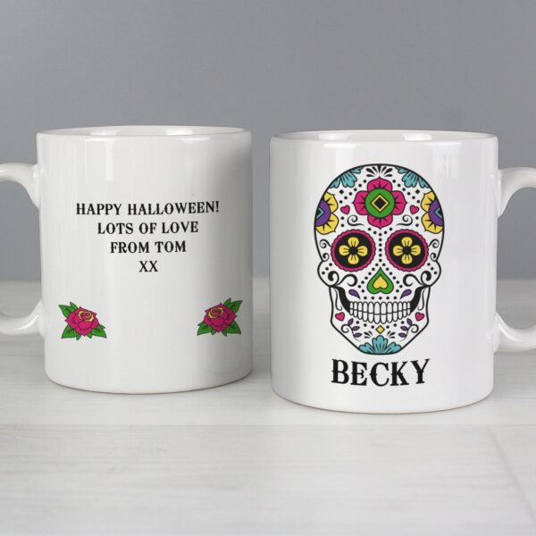 Personalised Sugar Skull Mug: 1 - Mugs By Gift Moments