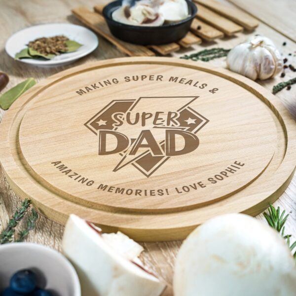 Personalised Super Dad Chopping Board: 2 - Chopping Boards By Gift Moments