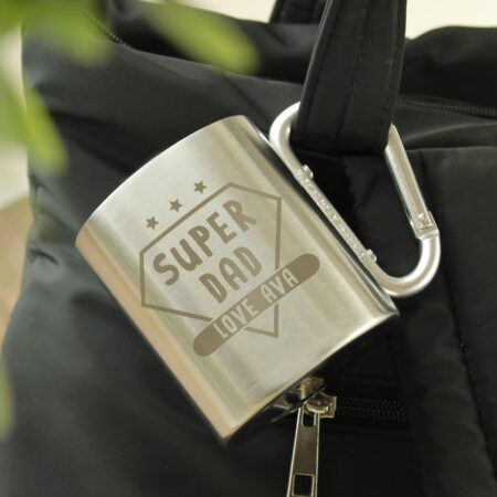 Personalised Super Dad Stainless Steel Mug: 5 - Outdoor Mugs By Gift Moments