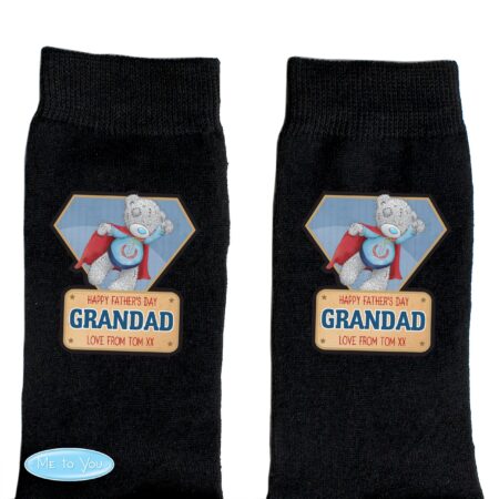 Personalised Me To You Super Hero Mens Socks: 3 - Clothing