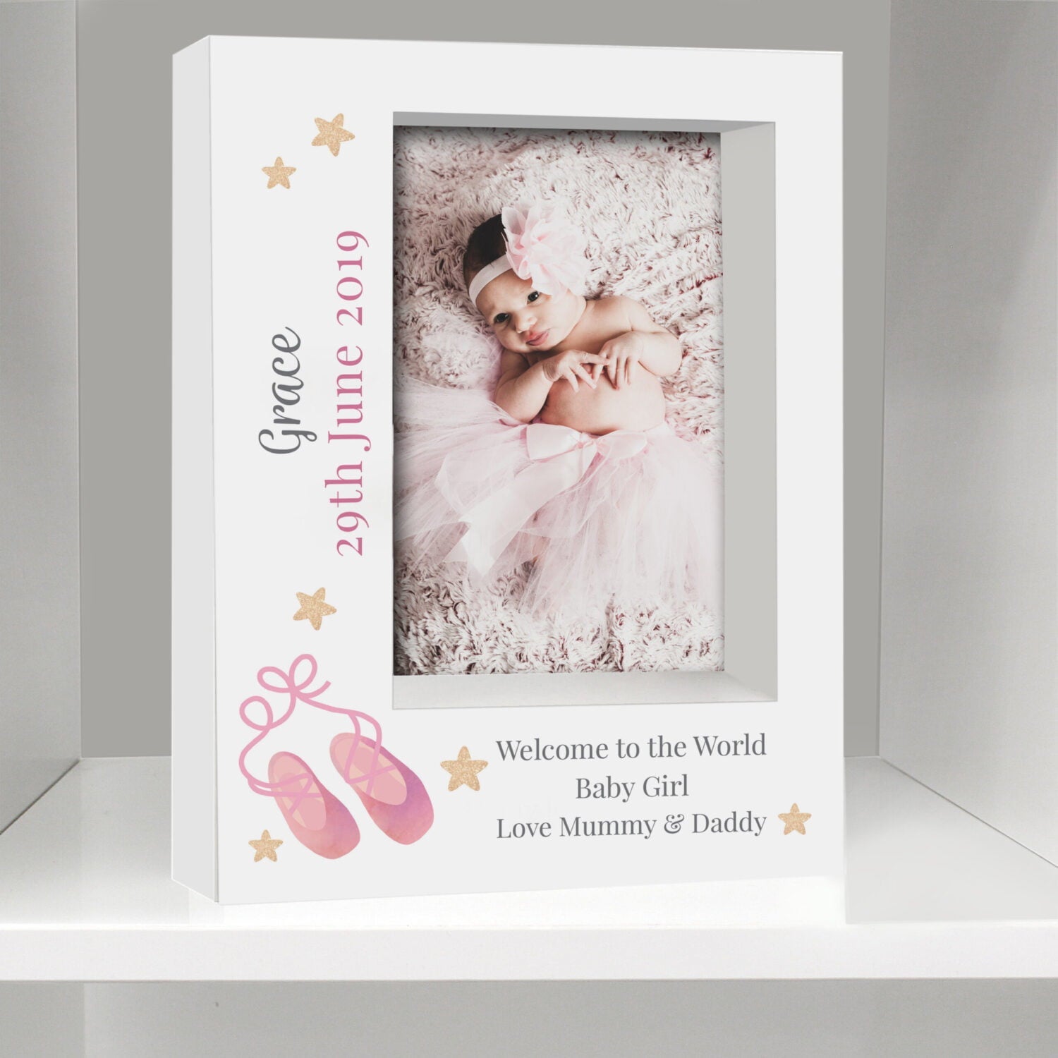 Personalised Swan Lake Ballet 5x7 Box Photo Frame: 1 - Photo Frames By Gift Moments