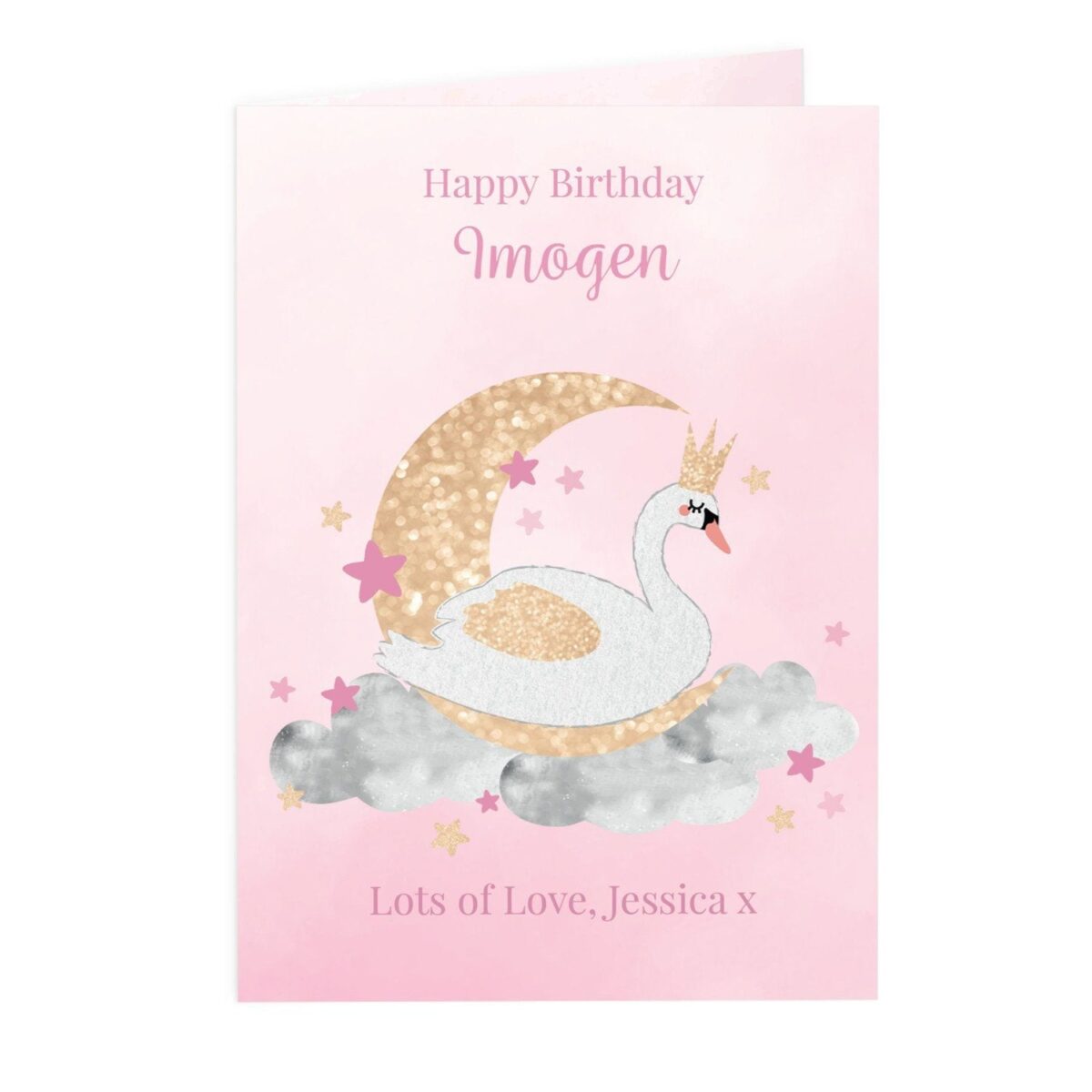 Personalised Swan Lake Card: 2 - Greeting Cards By Gift Moments