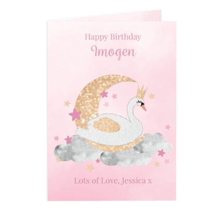 Personalised Swan Lake Card: 2 - Greeting Cards By Gift Moments