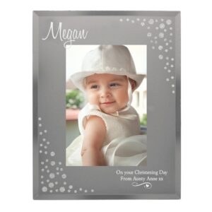 Personalised Swirls & Hearts Diamante 6x4 Glass Photo Frame: 4 - Photo Frames By Gift Moments