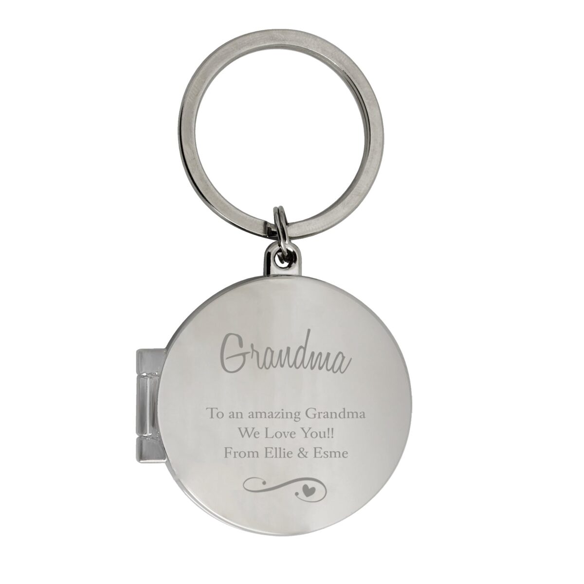 Personalised Swirls & Hearts Photo Keyring: 5 - Keyrings By Gift Moments