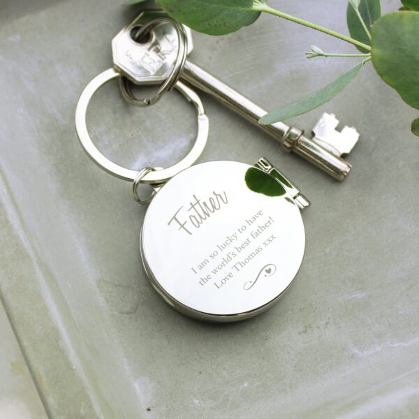 Personalised Swirls & Hearts Photo Keyring: 2 - Keyrings By Gift Moments