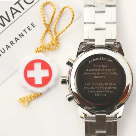 Personalised swiss made mens architect endeavour watch