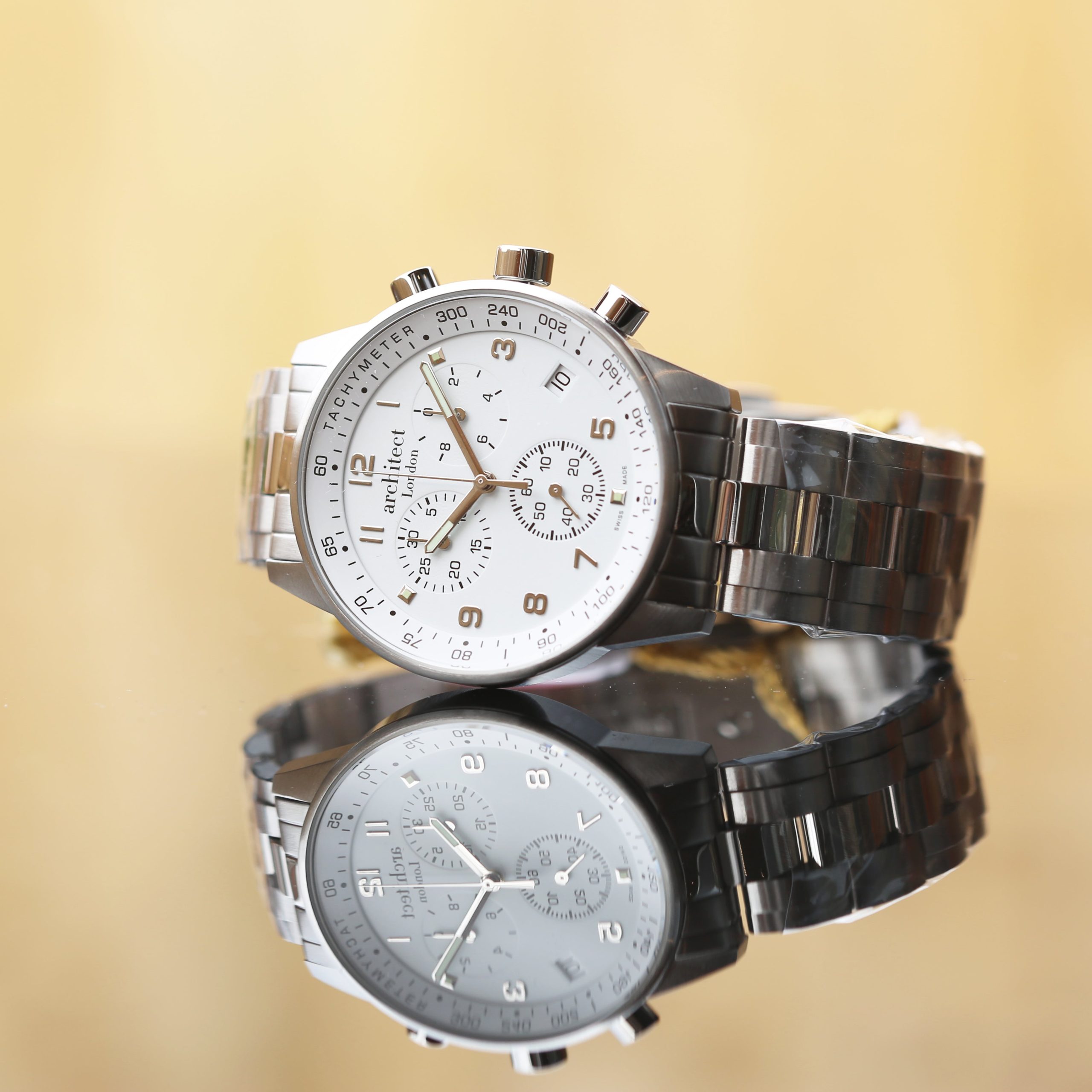 Personalised swiss made mens architect endeavour watch
