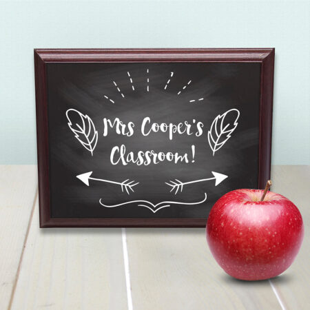 Personalised teachers classroom plaque