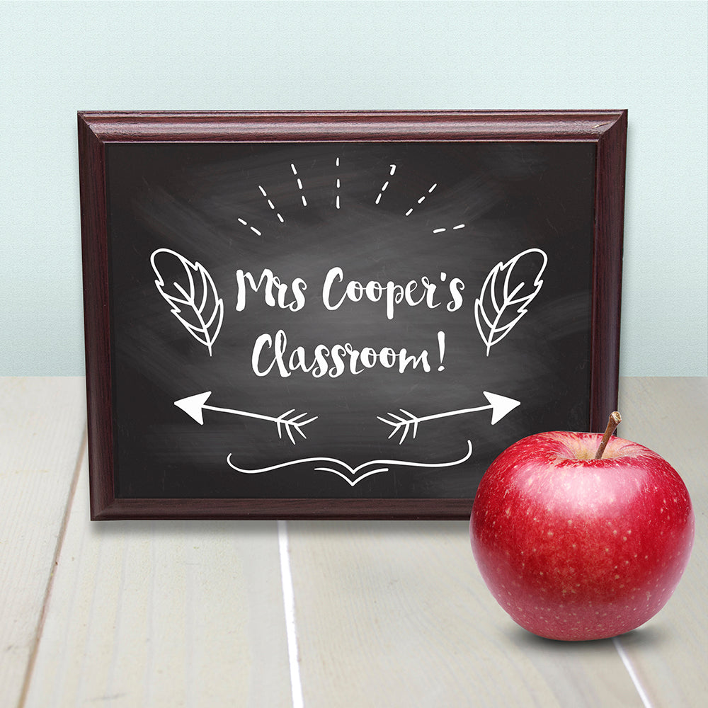 Personalised teachers classroom plaque