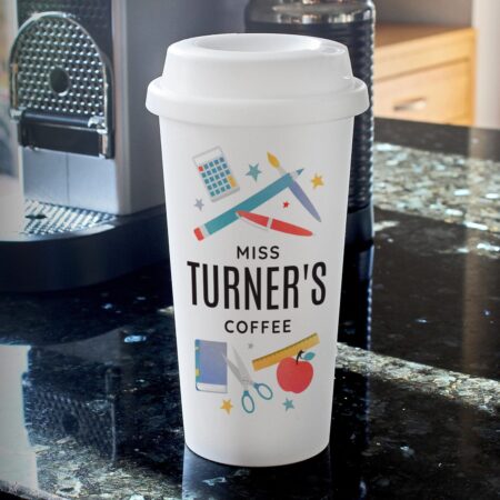 Personalised Teachers Insulated Reusable Eco Travel Cup: 4 - Travel Mugs By Gift Moments