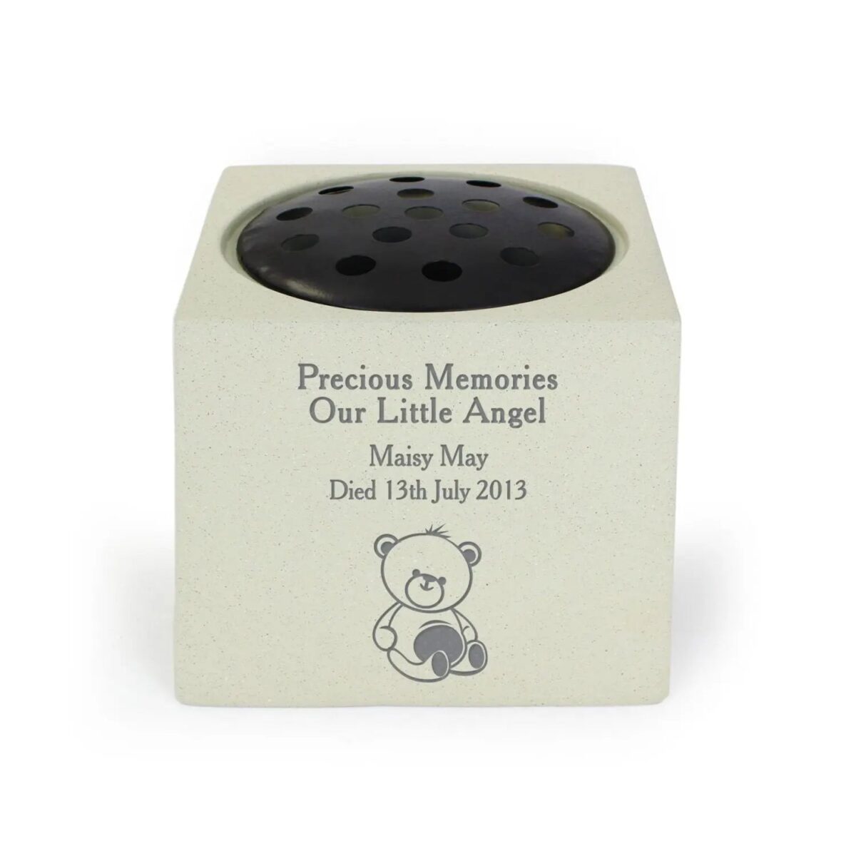 Personalised Teddy Bear Memorial Vase: 2 - Memorials By Gift Moments