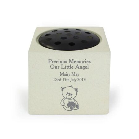 Personalised Teddy Bear Memorial Vase: 2 - Memorials By Gift Moments