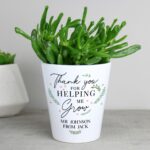 Personalised Thank You For Helping Me Grow Plant Pot: 1 - Pots & Planters By Gift Moments