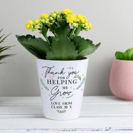 Personalised Thank You For Helping Me Grow Plant Pot: 2 - Pots & Planters By Gift Moments