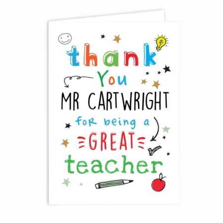Personalised Thank You Teacher Card: 3 - Greeting Cards By Gift Moments