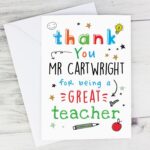 Personalised Thank You Teacher Card: 1 - Greeting Cards By Gift Moments
