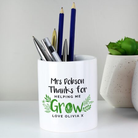 Personalised Thanks For Helping Me Grow Ceramic Storage Pot: 2 - Storage By Gift Moments