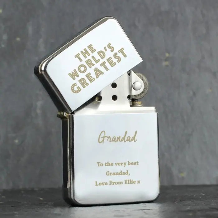 Personalised ’The World’s Greatest’ Silver Lighter: 3 - Smoking Accessories By Gift Moments