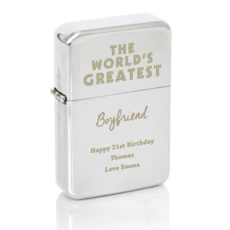 Personalised ’The World’s Greatest’ Silver Lighter: 2 - Smoking Accessories By Gift Moments