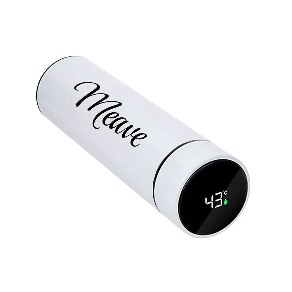 Personalised Black Thermos with Temperature Display: 3 - Travel Mugs By Gift Moments