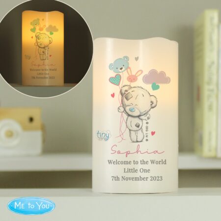 Personalised Tiny Tatty Teddy Dream Big Pink Nightlight LED Candle: 4 - LED Lighting