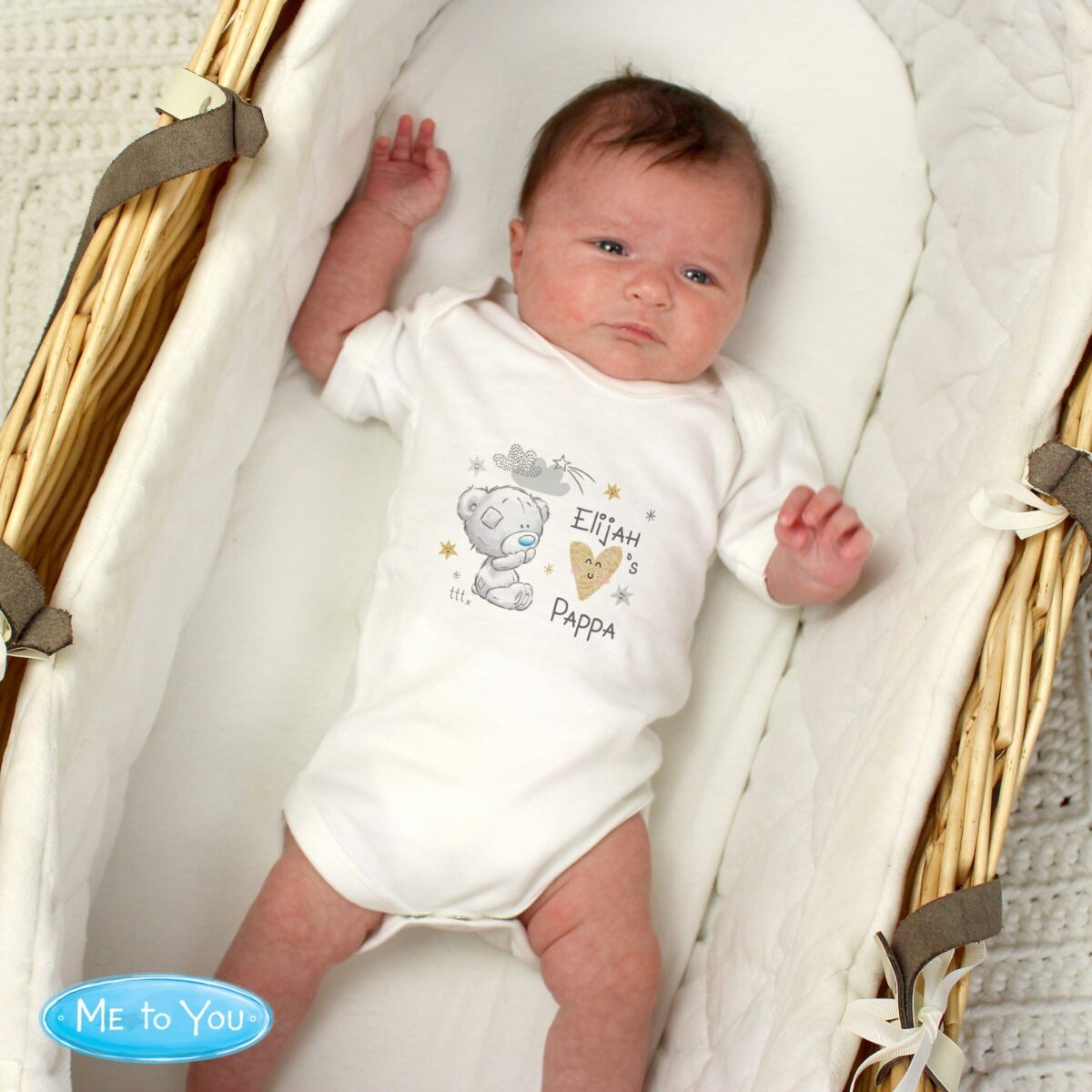 Personalised Tiny Tatty Teddy I Heart 0-3 Months Baby Vest: 3 - Baby Clothing