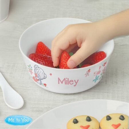 Personalised tiny tatty teddy woodland animal plastic bowl