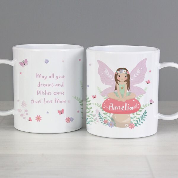 Personalised Toadstool Fairy Plastic Mug: 1 - Plastic Mugs By Gift Moments