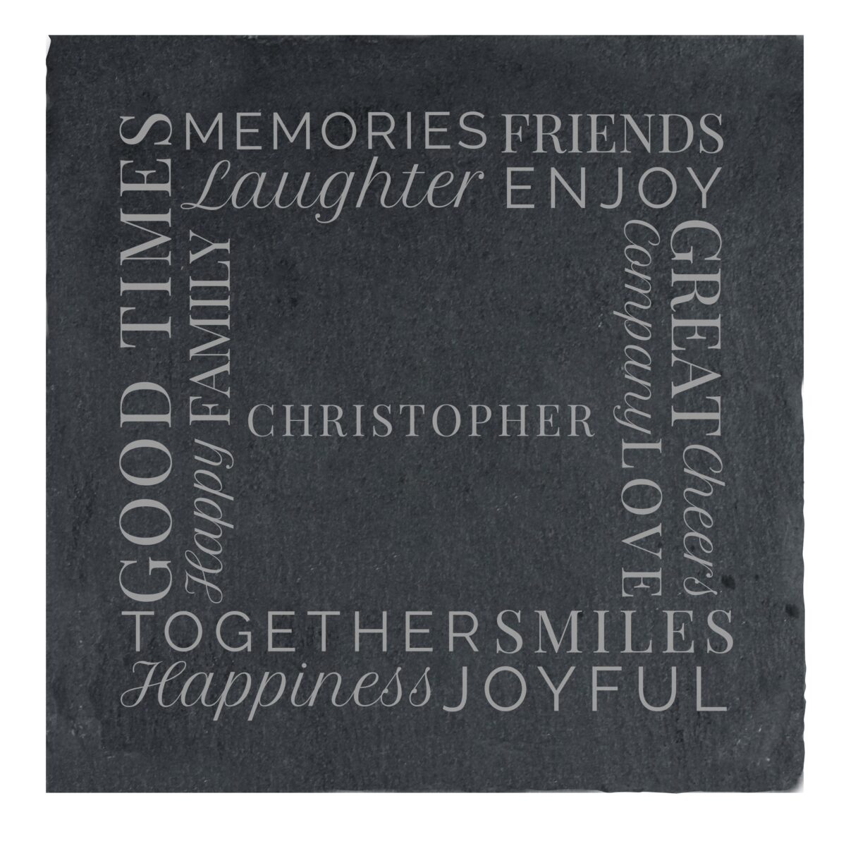 Personalised ’Together’ Single Slate Coaster: 3 - Coasters By Gift Moments