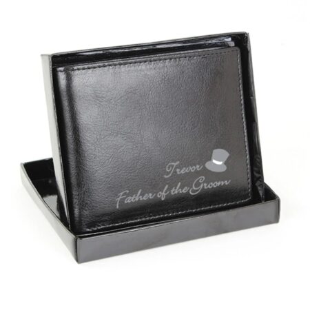 Personalised Top Hat Leather Wallet: 3 - Wallets & Money Clips By Gift Moments