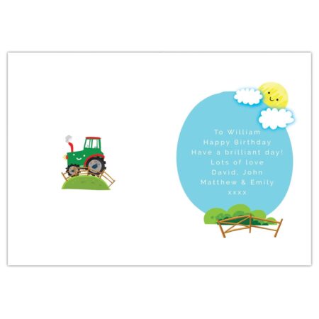 Personalised Tractor Birthday Card: 4 - Greeting Cards By Gift Moments